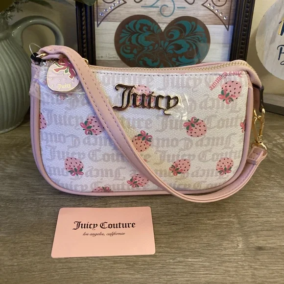Juicy Couture Angel Crystal/Pink Diamond Berry Sweet Convertible Wristlet - Picture 9 of 13